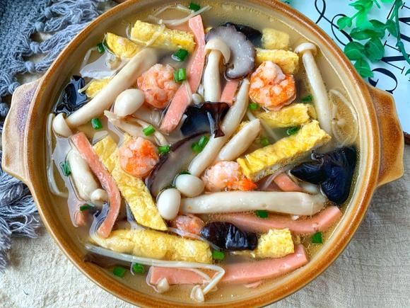 低卡减脂低脂减肥汤：三鲜菌菇汤