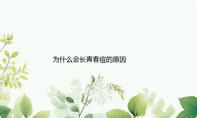 为什么会长青春痘的原因
