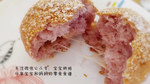 紫薯小米奶酪拉丝免揉面包-宝宝辅食早餐-孕妇哺乳期零食