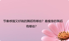节奏感强又好跳的舞蹈有哪些？最瘦身的舞蹈有哪些？