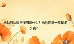 马勃的功效与作用是什么？马勃用量一般是多少克？