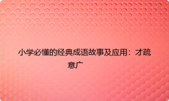 小学必懂的经典成语故事及应用：才疏意广