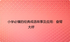 小学必懂的经典成语故事及应用：奋臂大呼