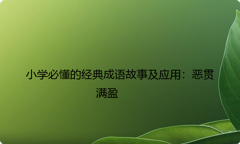 小学必懂的经典成语故事及应用：恶贯满盈