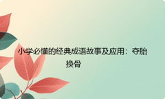 小学必懂的经典成语故事及应用：夺胎换骨