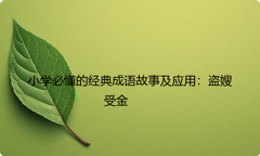 小学必懂的经典成语故事及应用：盗嫂受金