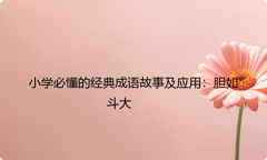 小学必懂的经典成语故事及应用：胆如斗大