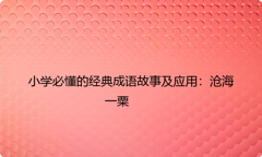 小学必懂的经典成语故事及应用：沧海一粟