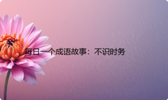 每日一个成语故事：不识时务