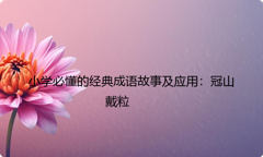 小学必懂的经典成语故事及应用：冠山戴粒