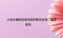 小学必懂的经典成语故事及应用：固若金汤