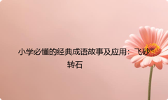小学必懂的经典成语故事及应用：飞砂转石
