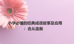 小学必懂的经典成语故事及应用：合从连衡