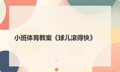 小班体育教案《球儿滚得快》