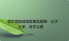 带拼音的成语故事及解释：以子之矛，攻子之盾