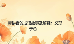 带拼音的成语故事及解释：义形于色
