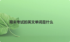 期末考试的英文单词是什么